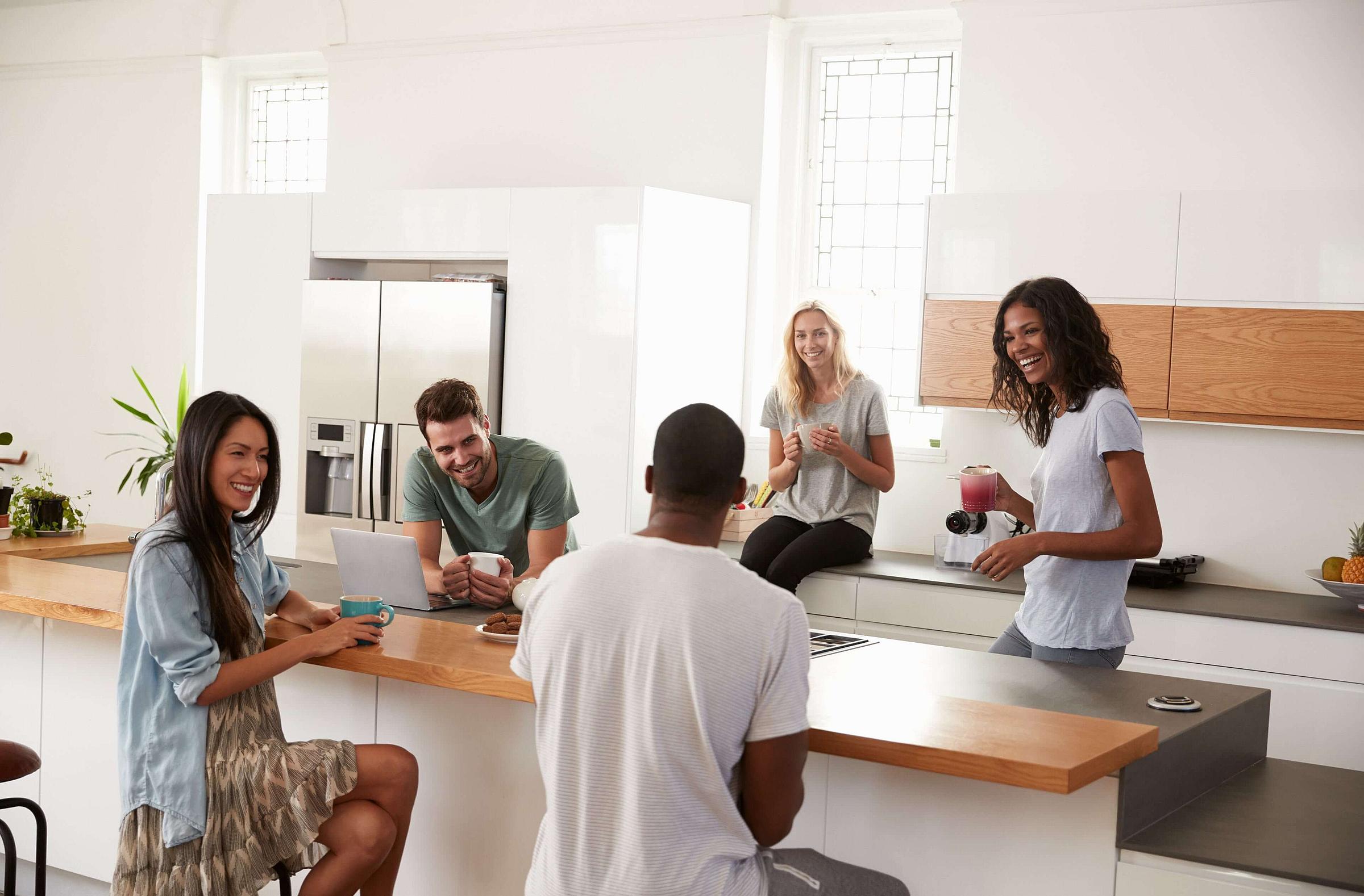 Background image of a coliving space